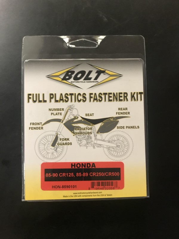 Honda CR125 1985-90 CR250 CR500 1985-89 Full Plastic Fastener Kit