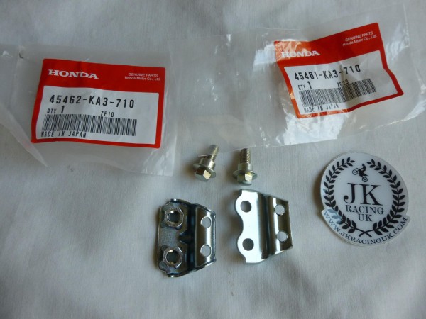 Honda CR125 CR250 CR500 1988-90 Genuine Front Brake Hose Clamp Set