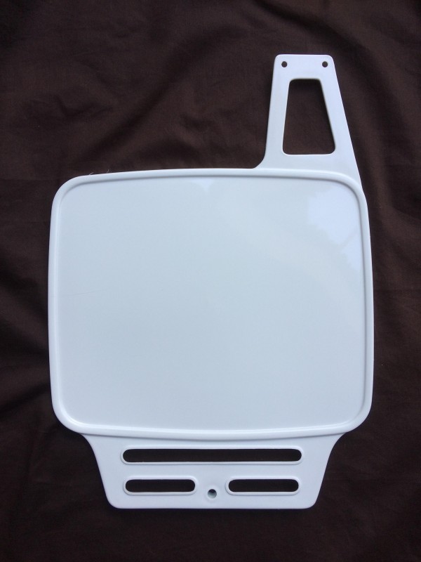 Honda Yamaha Suzuki Kawasaki Universal front number plate 1978-89 UFO White