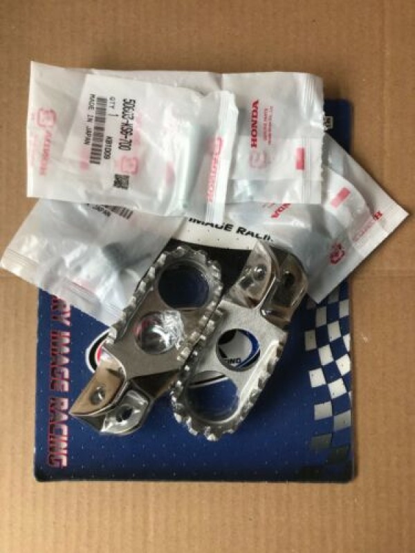 Honda CR125 CR250 CR500 1987-94 Stainless Wide Foot Pegs Pins and Springs