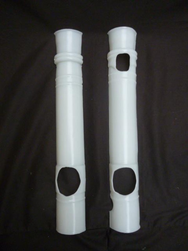 Yamaha YZ250 YZ490 1982-84 Fork Leg Protectors Translucent 