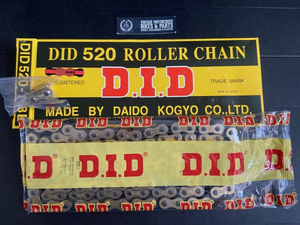 Suzuki RM125 1980-08 RM250 1976-08 RM370 1976-77 RM400 1978-80 RM465 1980-82 RM500 1983-85 Gold DID (RJ) Heavy Duty Chain 118 Links