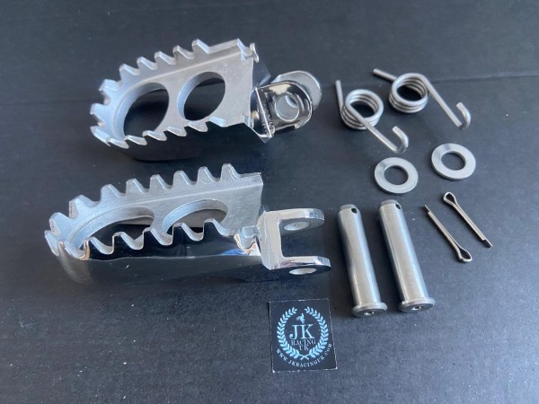 Suzuki RM125 1992-02 RM250 1991-00 Stainless Wide Foot Pegs Pins and Springs 