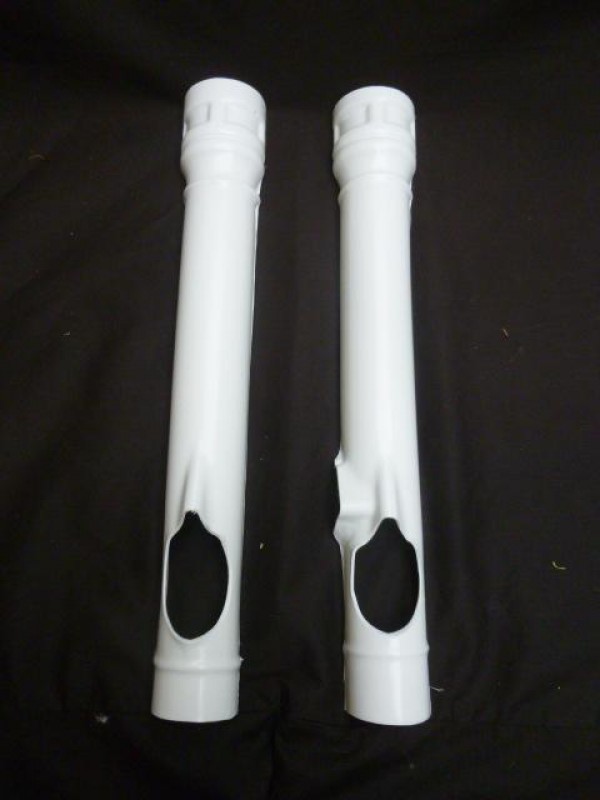 Yamaha YZ250 YZ400 1977-79 Fork Leg Protectors White
