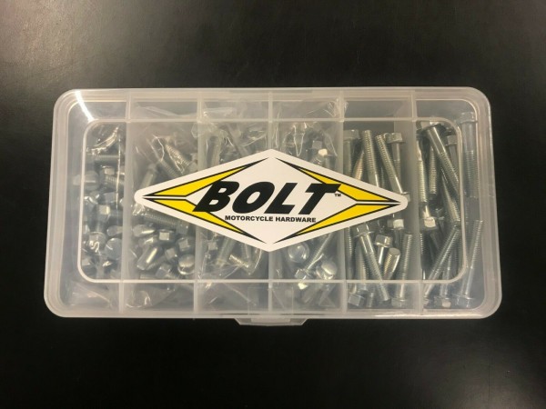 HONDA SUZUKI YAMAHA KAWASAKI 1973-2022 FLANGE BOLT ASSORTMENT BOX (UNIVERSAL)