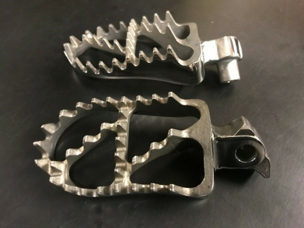 Honda CR125 CR250 CR500 1987-89 Stainless Wide Foot Pegs