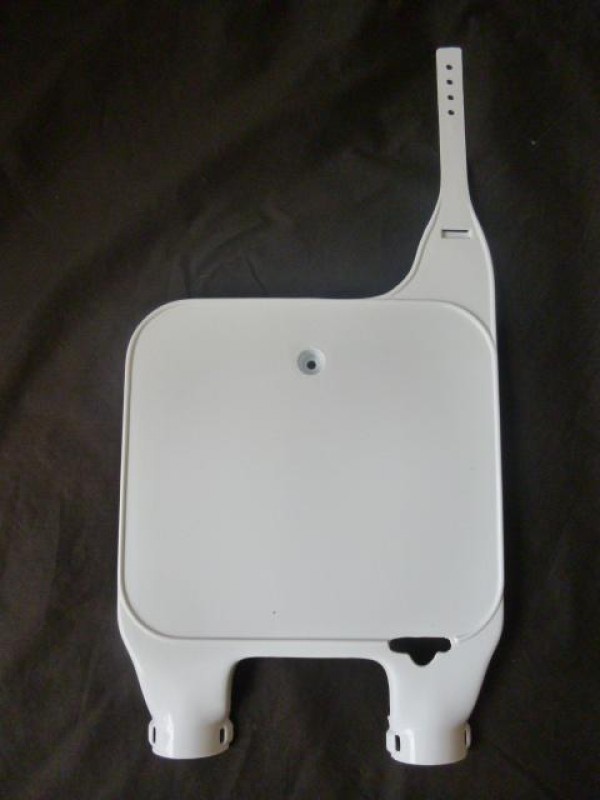 Honda CR125 CR250 CR500 1990-94 UFO Inverted Front Number Plate (White)